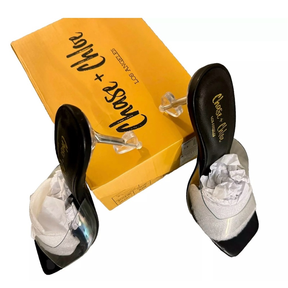 Heart Lucite Clear Heel Sandal (Women) Size 7.5 BRAND NEW